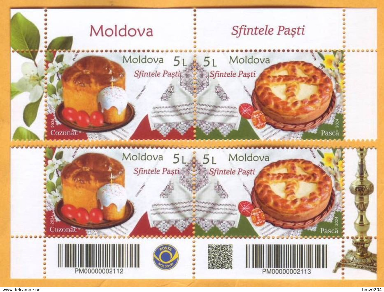 2024  Moldova  MOLDAU „Holy Easter”, Christianity, Customs, 4v Mint - Moldavië