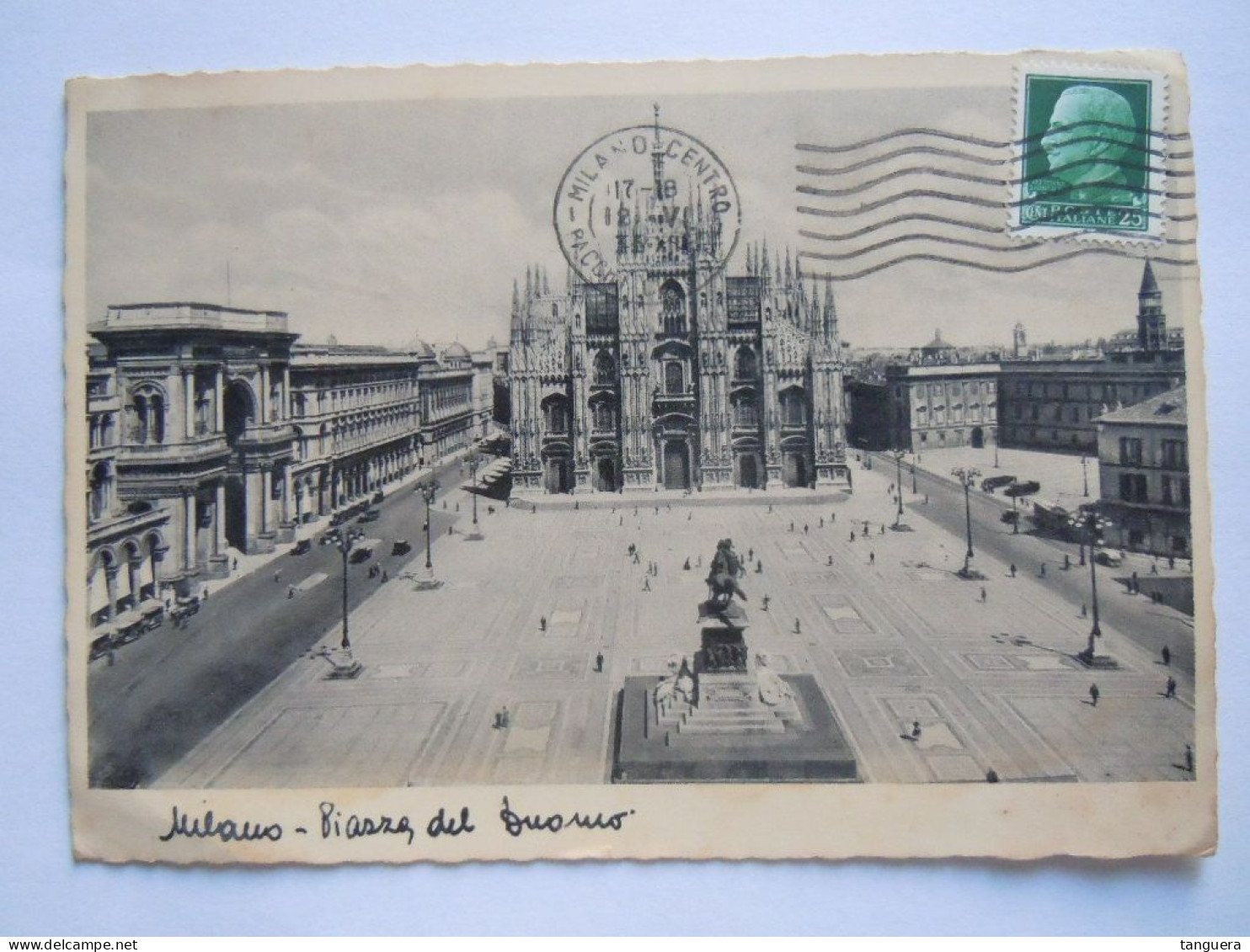 Milano Piazza Del Duomo Circulée 1935 - Milano (Mailand)