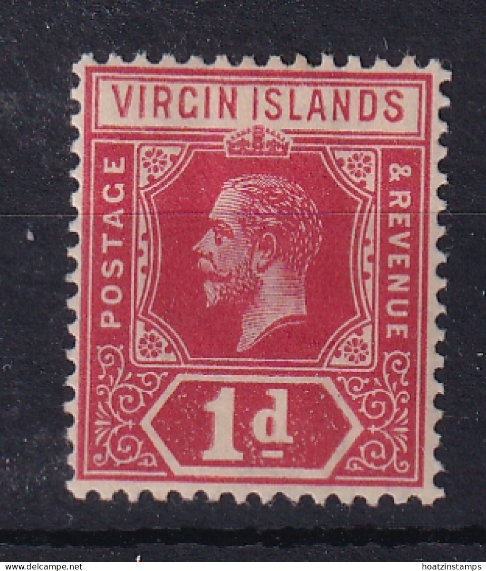 British Virgin Is: 1913/19   KGV   SG70b    1d   Scarlet    MH - Iles Vièrges Britanniques