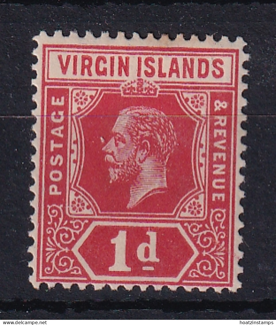 British Virgin Is: 1913/19   KGV   SG70c    1d   Carmine-red    MH - Iles Vièrges Britanniques