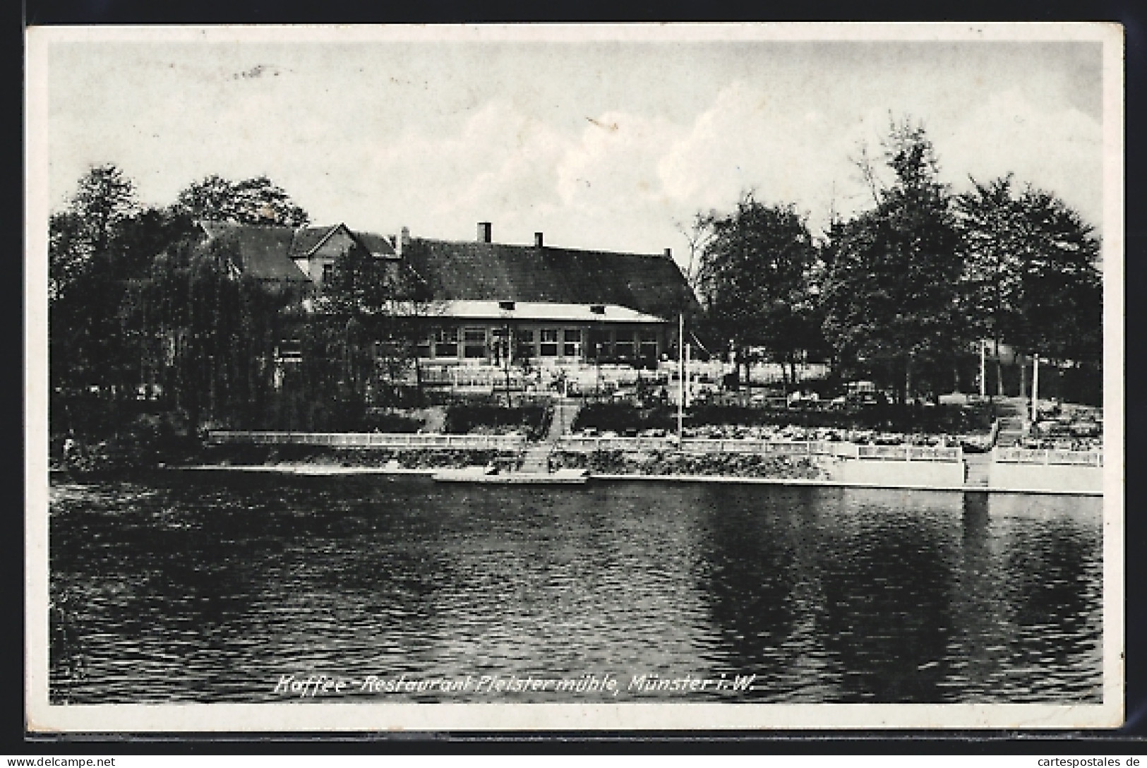 AK Münster I. W., Café-Restaurant Pleistermühle  - Muenster