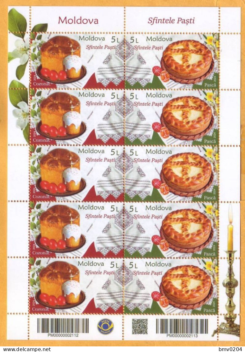 2024  Moldova  MOLDAU „Holy Easter”, Christianity, Customs, Sheet Mint - Moldova