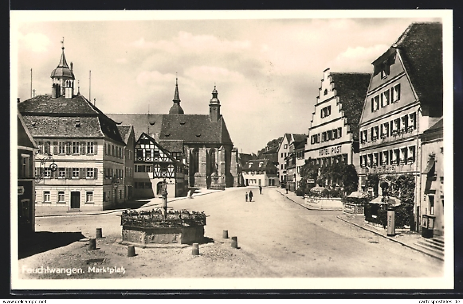 AK Feuchtwangen, Hotel Post Am Marktplatz  - Feuchtwangen