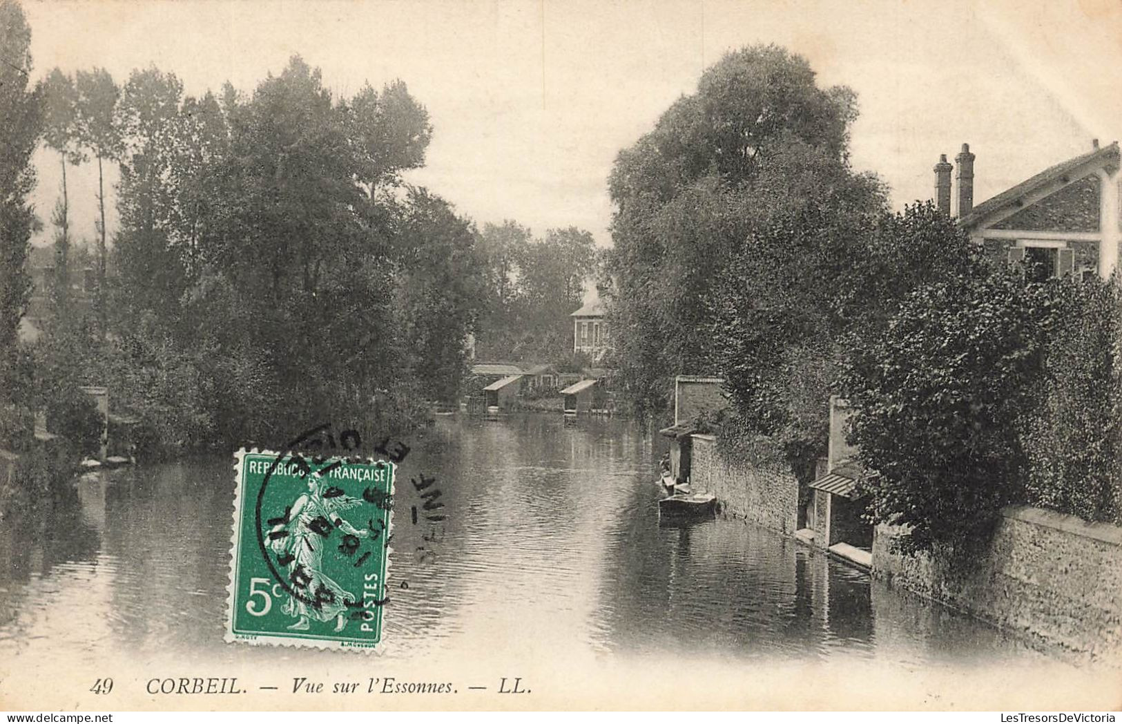 FRANCE - Corbeil - Vue Sur L'Essonnes - L L - Barque - Carte Postale Ancienne - Corbeil Essonnes