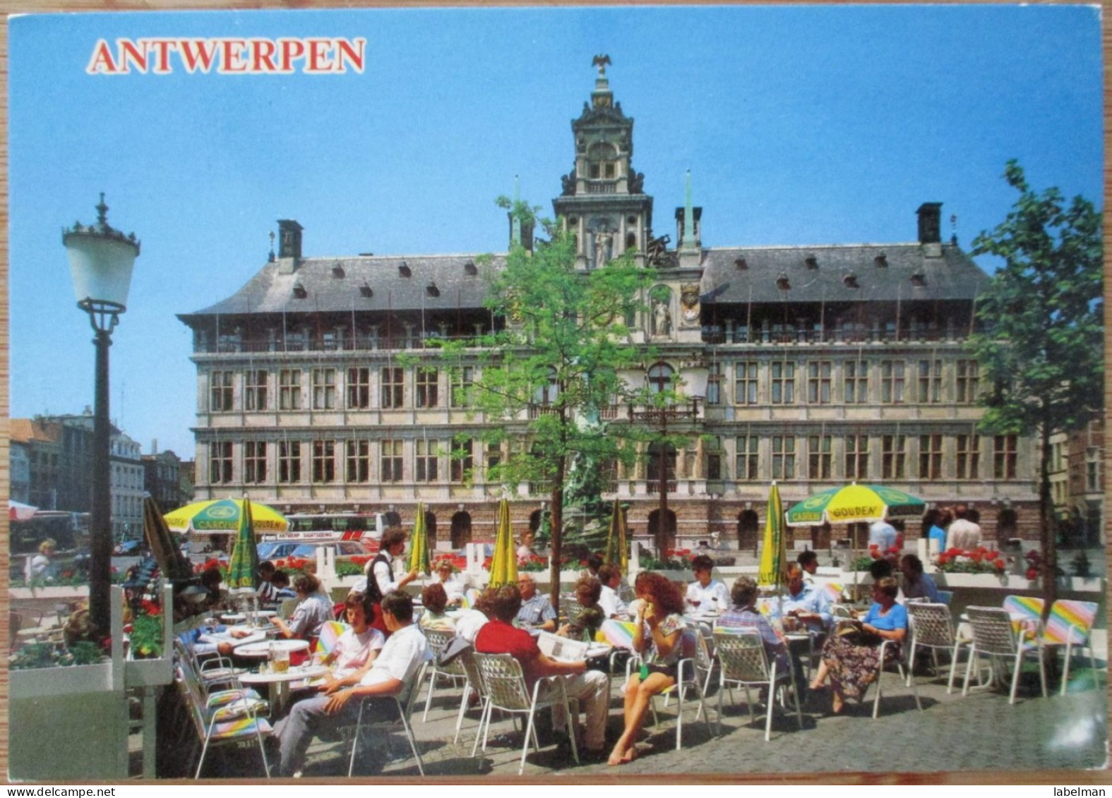 BELGIUM BELGIQUE ANTWERPEN ANVERS TOWN HALL SQUARE POSTCARD CARTE POSTALE ANSICHTSKARTE CARTOLINA POSTKARTE CARD - Antwerpen