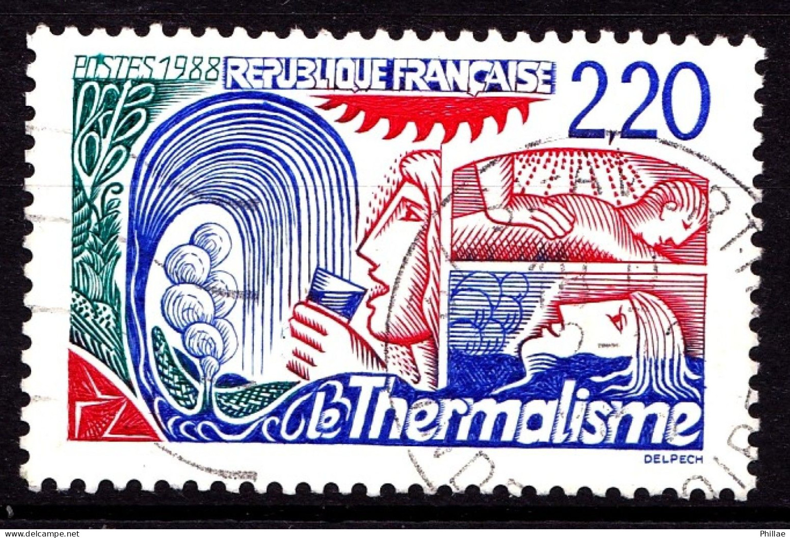 2556 - Thermalisme - Variété "doigts Coupés" - Oblitéré - TB - Gebruikt