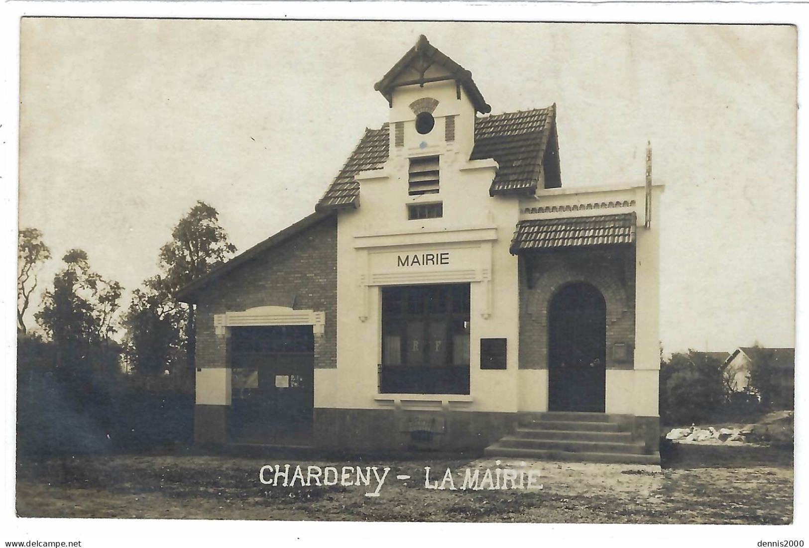 CHARDENY (08) - CARTE PHOTO - La Mairie  - Photo VALENTIN Fils, Vouziers - Altri & Non Classificati