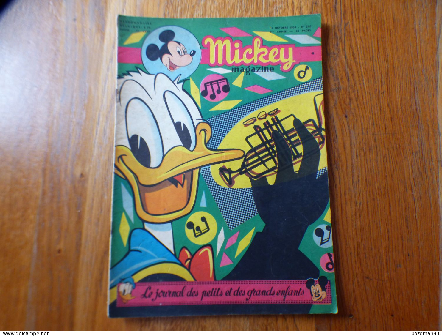 JOURNAL MICKEY BELGE N° 210  Du 10/10/1954  COVER  DONALD - Journal De Mickey