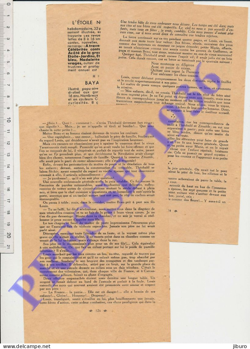 2 Vues 1936 Nouvelle De Marie Barrère-Affre = Les Cousins De Tarascon Engagement Enrôlement Volontaire Armée - Sin Clasificación