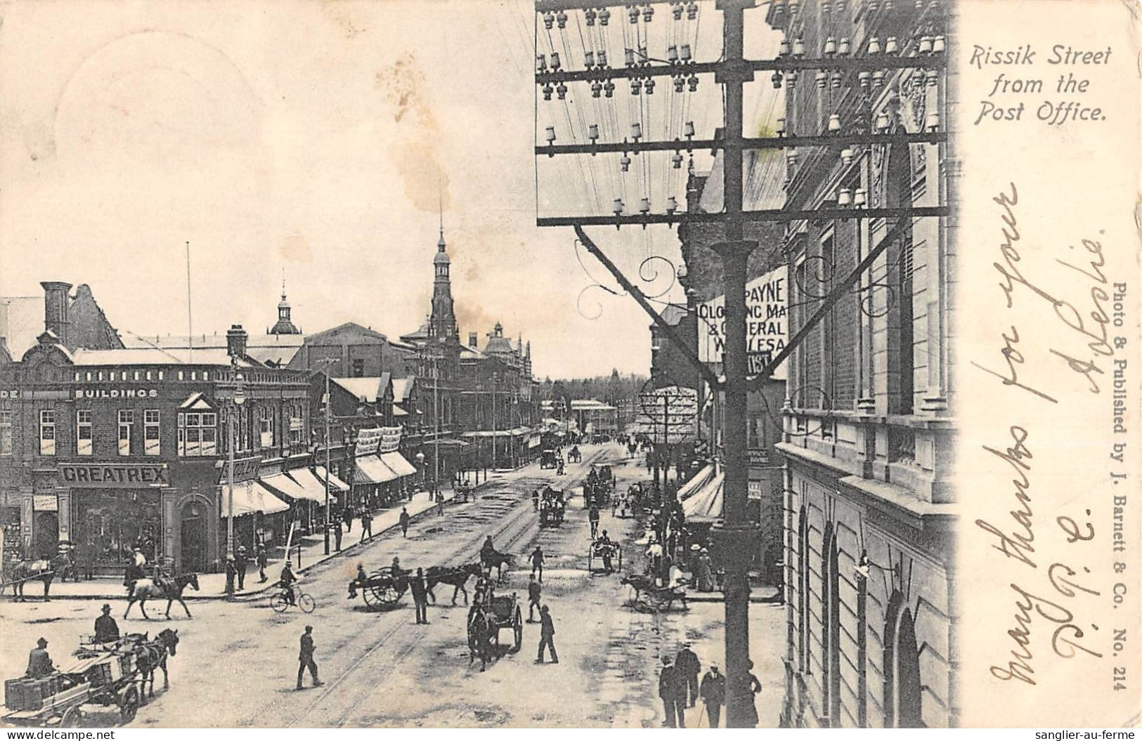 CPA / AFRIQUE DU SUD / RISSIK STREET FROM THE POST OFFICE - Zuid-Afrika