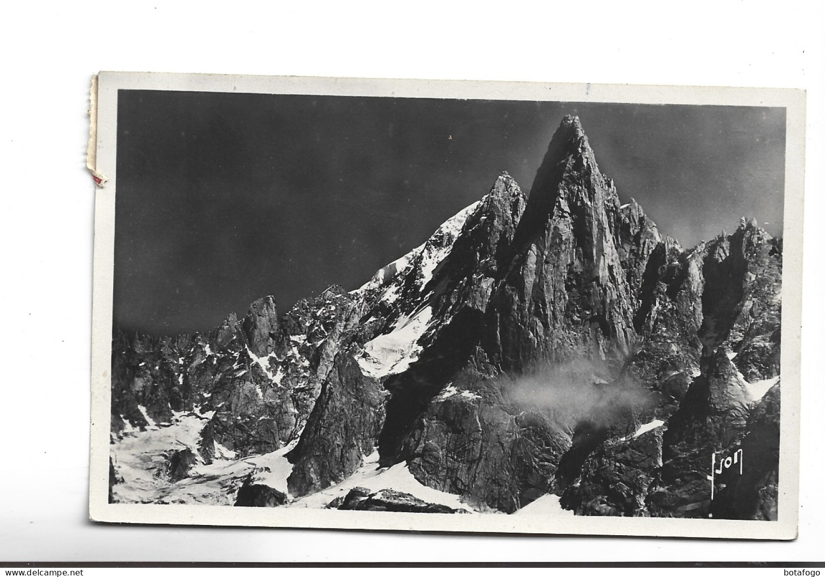 CPA PHOTO DPT 74 CHAMONIX , L AIGUILLE DU DRU  (voir Timbre) - Chamonix-Mont-Blanc