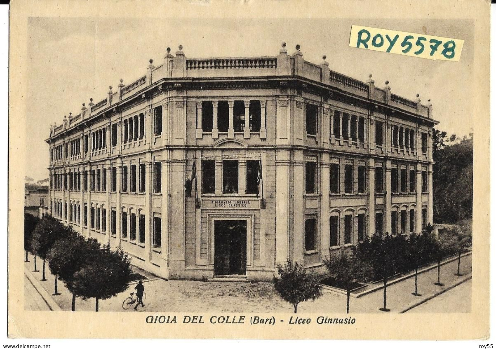 Puglia-bari-gioia Del Colle Liceo Ginnasio Losapio Differente Veduta Edificio Anni 40 ( V.retro ) - Andere & Zonder Classificatie