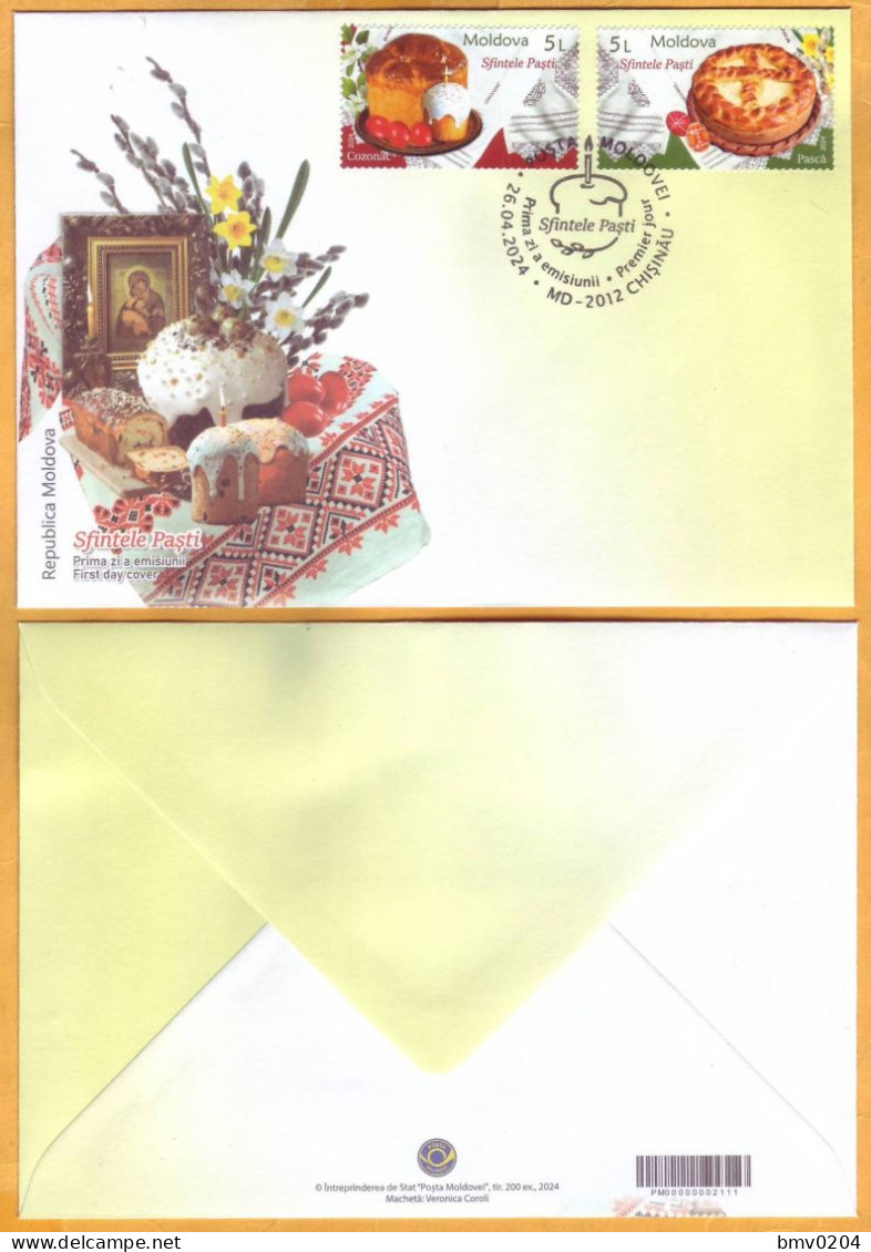 2024  Moldova  MOLDAU FDC „Holy Easter”, Christianity, Customs, - Cristianismo