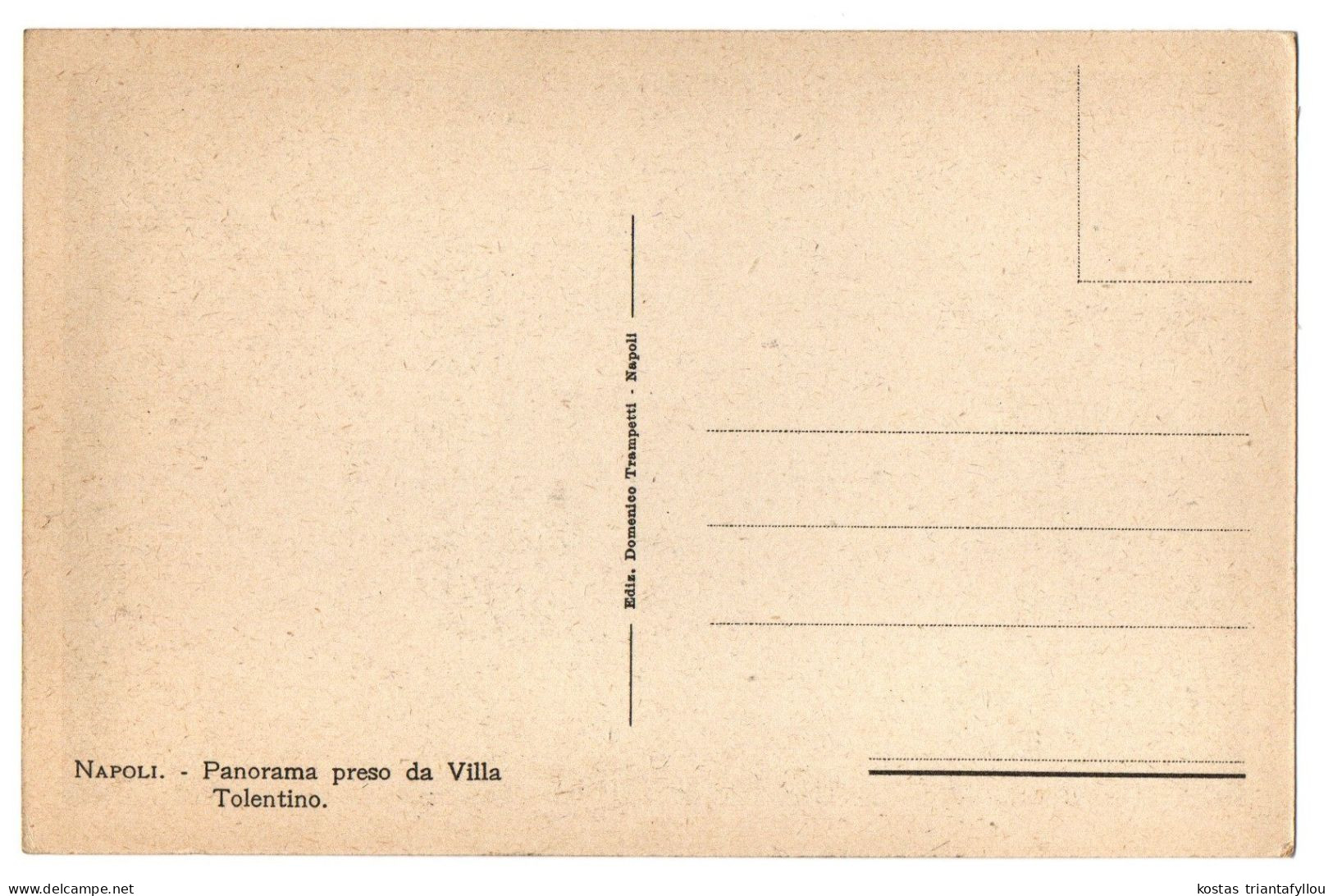 1.7.9 ITALY, NAPOLI, PRESO DA VILLA TOLENTINO, PANORAMIC VIEW POSTCARD - Napoli