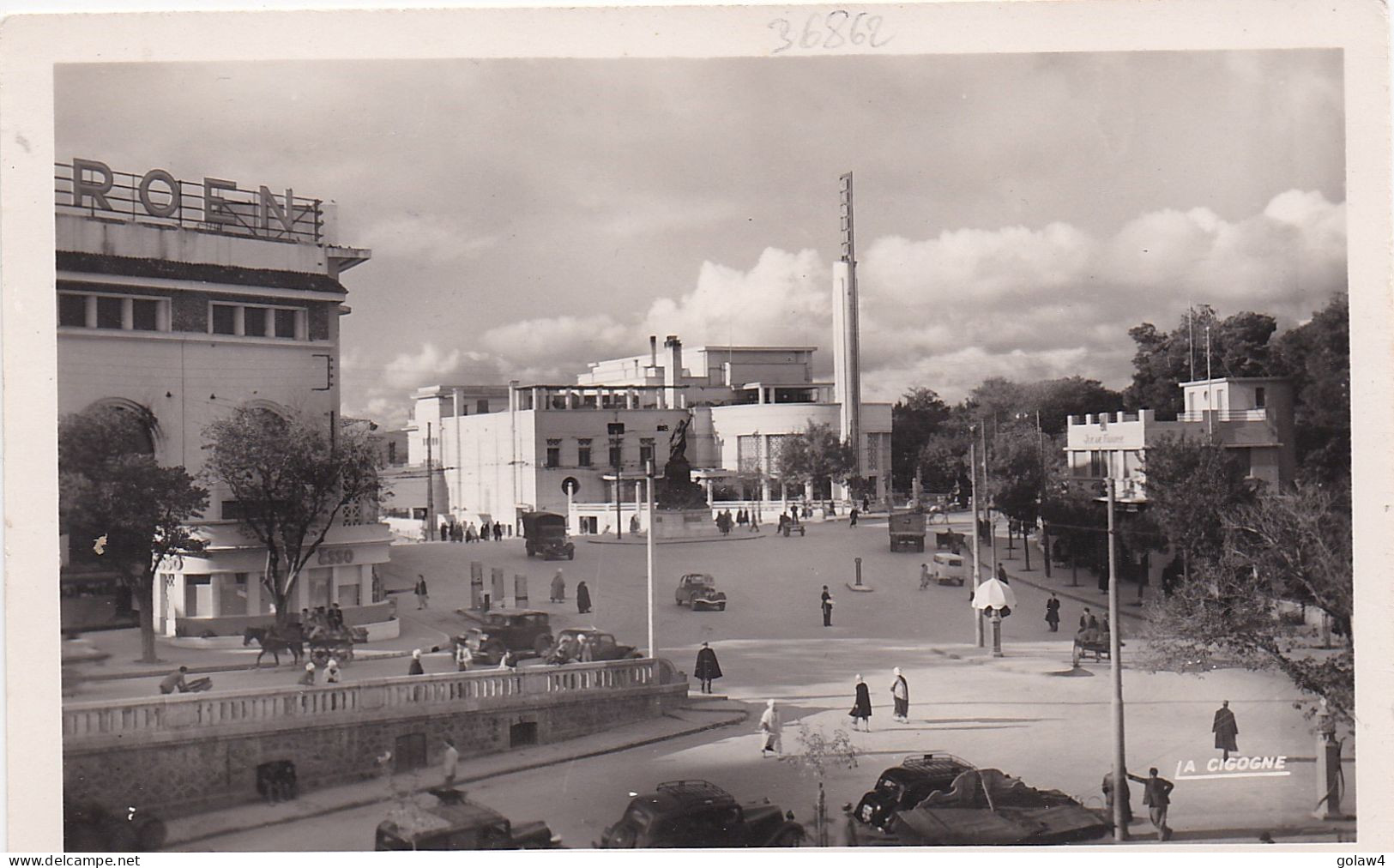 36862# ALGERIE CONSTANTINE PLACE LAMORICIERE GARAGE AUTOMOBILE CITROEN - Constantine