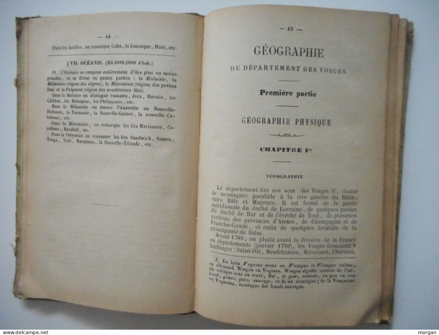 LORRAINE, VOSGES - 1875, GEOGRAPHIE PHYSIQUE ET HISTORIQUE DES VOSGES, GERARD GLEY, 1875, AVEC SA CARTE - Lorraine - Vosges