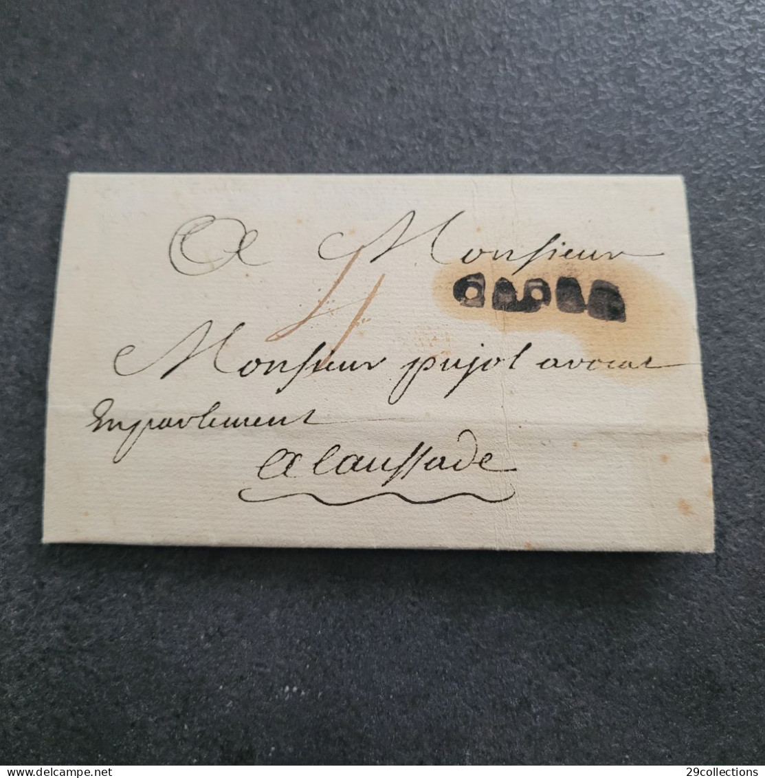 Lettre 1786 Marque CAORS (Cahors 46) - Lenain N°5: Indice Pothion 11 = 80€ (LAC) - 1701-1800: Precursors XVIII