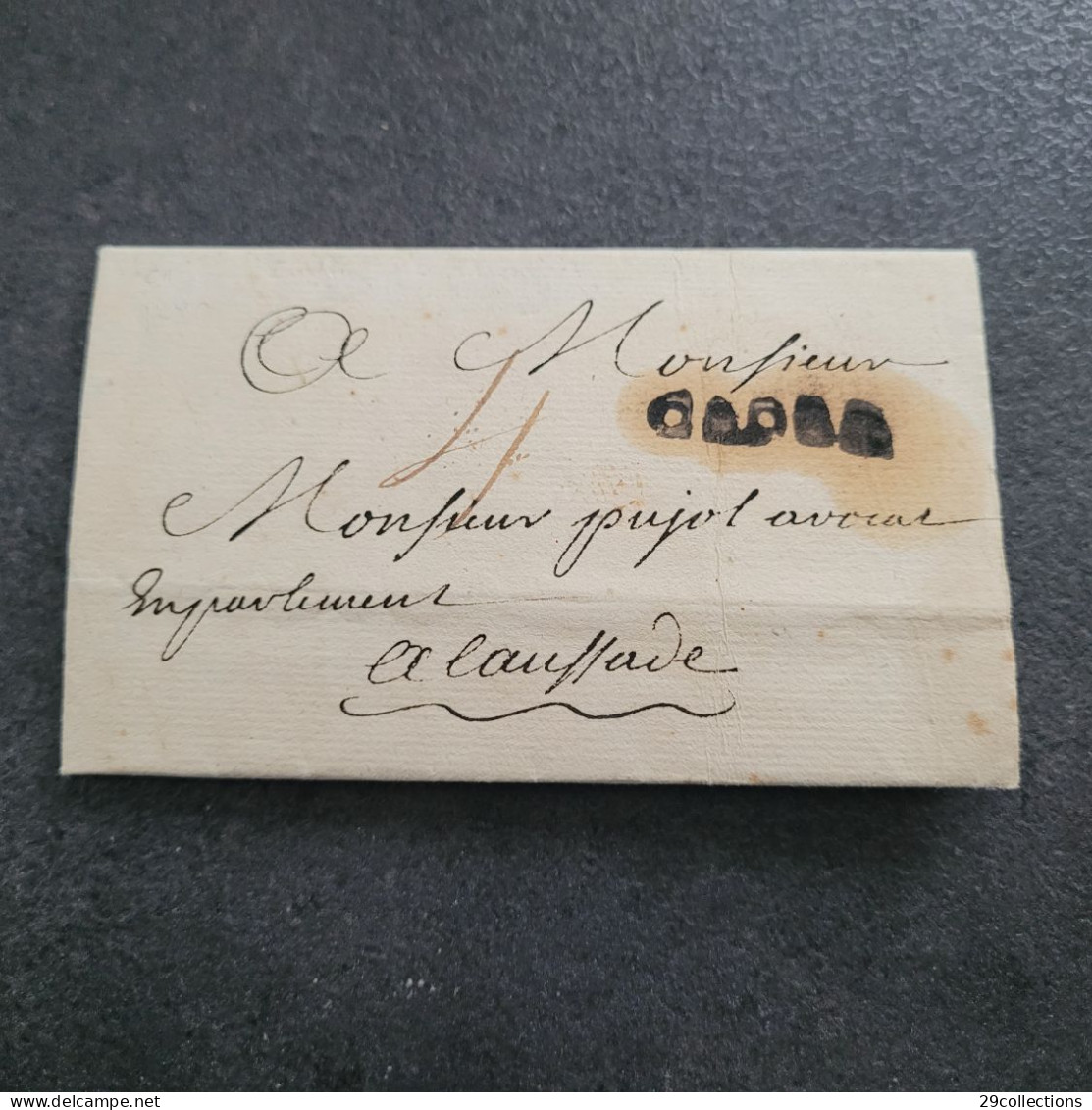 Lettre 1786 Marque CAORS (Cahors 46) - Lenain N°5: Indice Pothion 11 = 80€ (LAC) - 1701-1800: Précurseurs XVIII