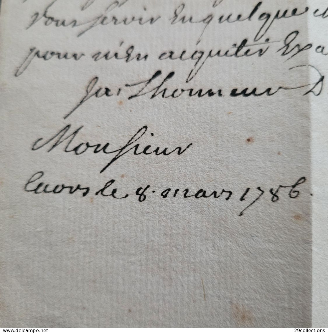 Lettre 1786 Marque CAORS (Cahors 46) - Lenain N°5: Indice Pothion 11 = 80€ (LAC) - 1701-1800: Voorlopers XVIII