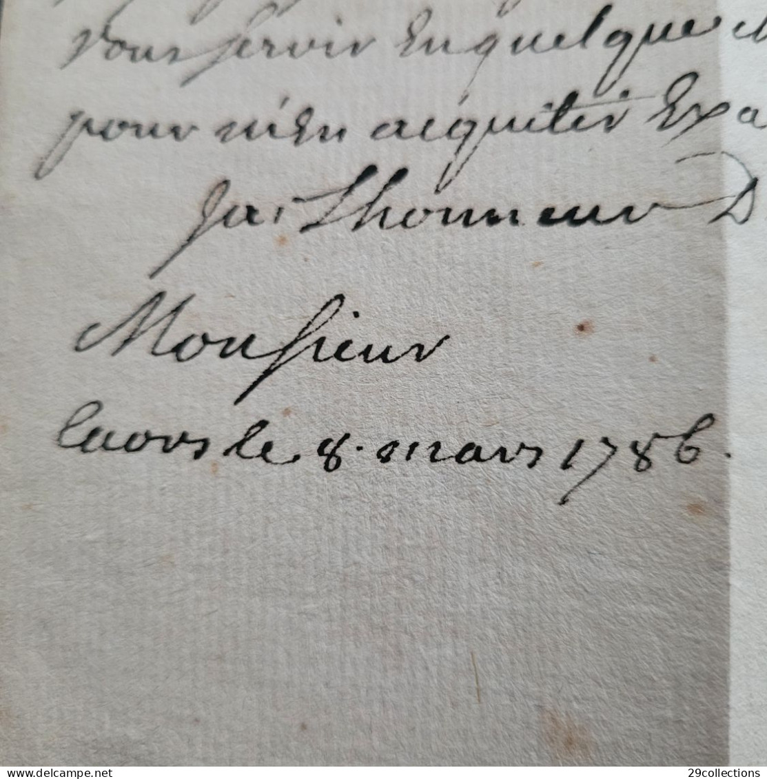 Lettre 1786 Marque CAORS (Cahors 46) - Lenain N°5: Indice Pothion 11 = 80€ (LAC) - 1701-1800: Précurseurs XVIII