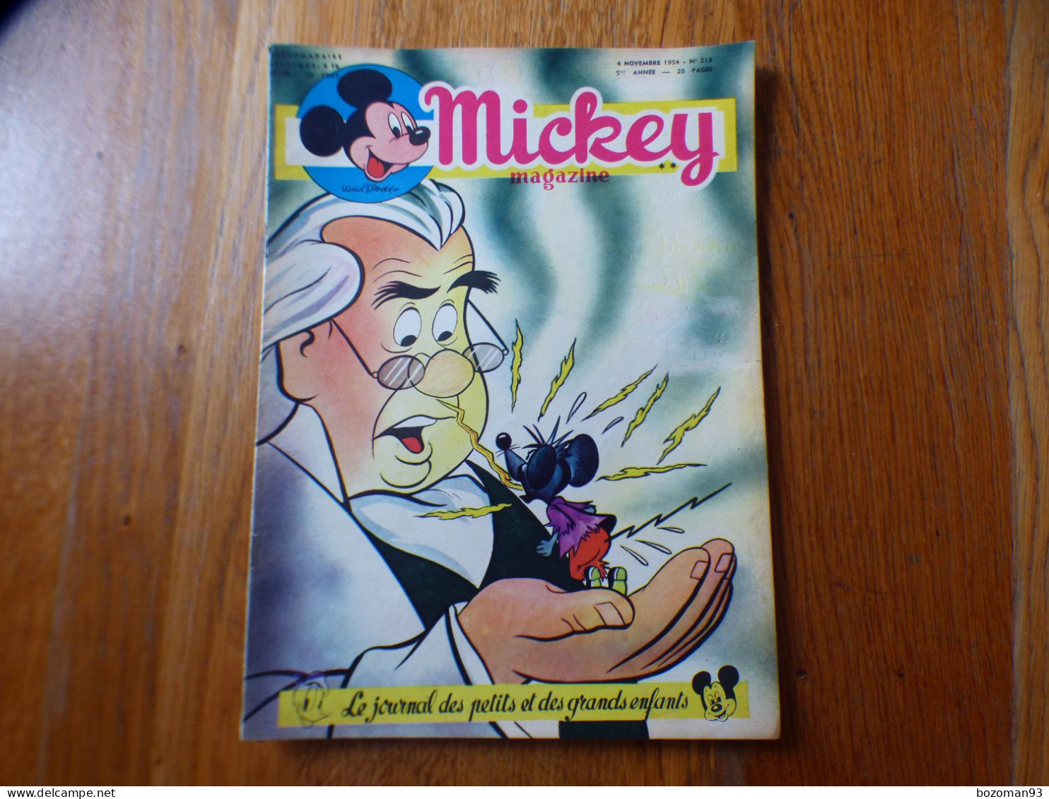 JOURNAL MICKEY BELGE N° 213 Du 04/11/1954  COVER  BEN - Journal De Mickey