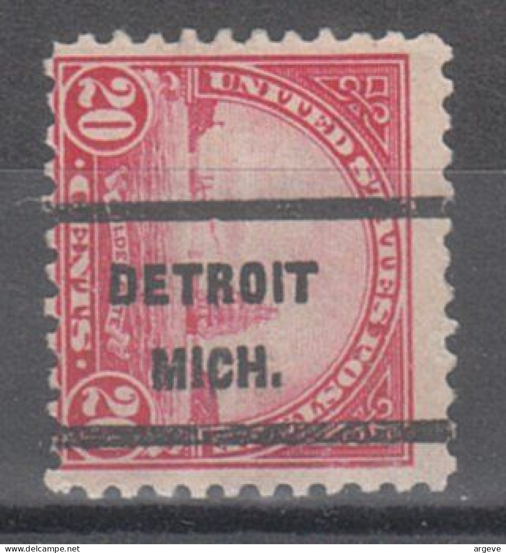 USA Precancel Vorausentwertungen Preo Locals Michigan, Detroit 567-236 - Preobliterati