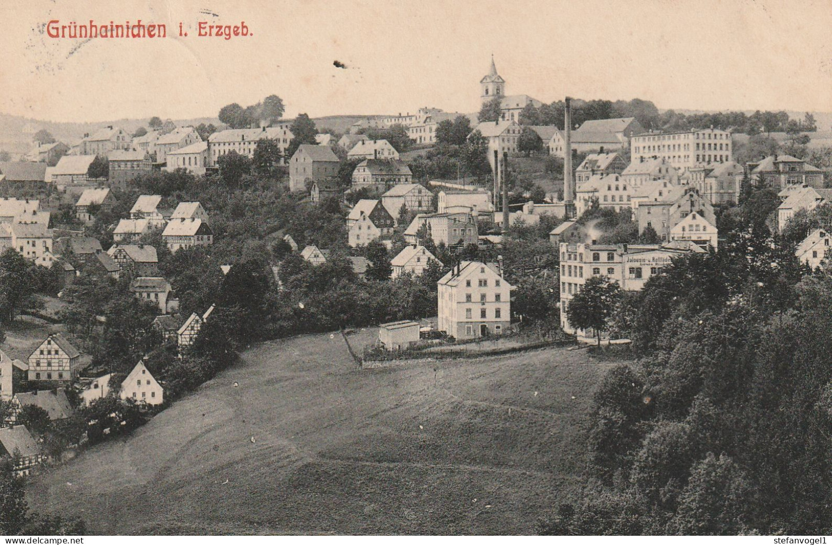 Grünhainichen, Gesch. 1910, Dorfpartie - Autres & Non Classés