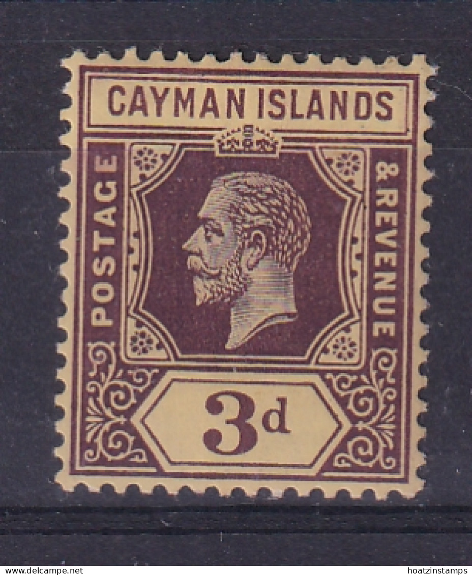 Cayman Islands: 1912/20   KGV    SG45   3d  Purple/yellow   MH - Kaimaninseln