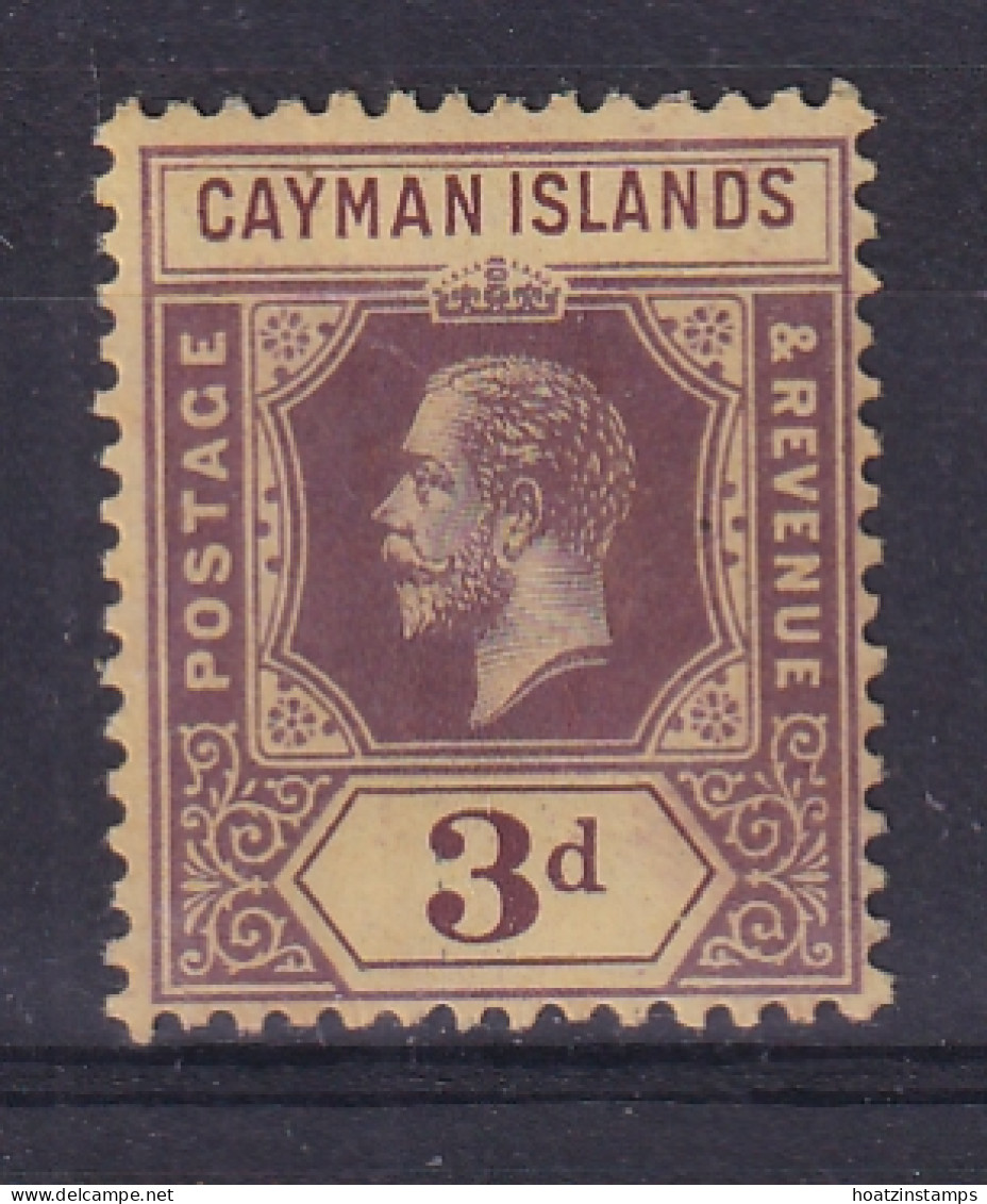 Cayman Islands: 1912/20   KGV    SG45c   3d  Purple/yellow  [on Orange-buff] MH - Caimán (Islas)