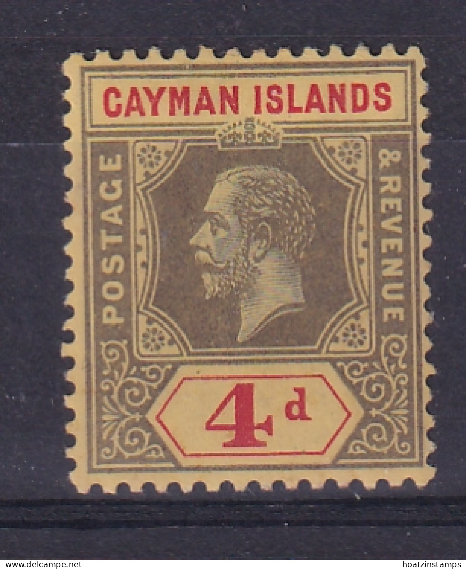 Cayman Islands: 1912/20   KGV    SG46   4d    MH - Cayman (Isole)