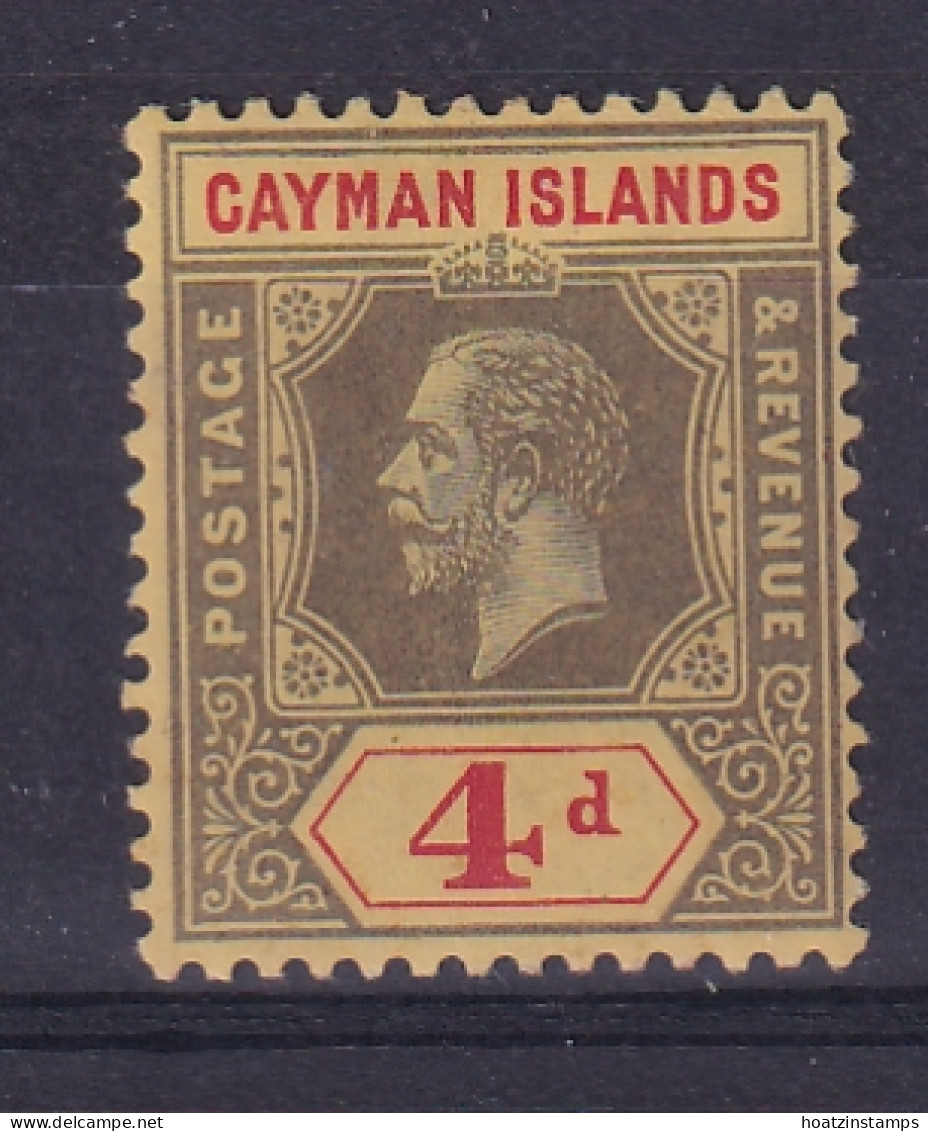 Cayman Islands: 1912/20   KGV    SG46   4d    MH - Iles Caïmans