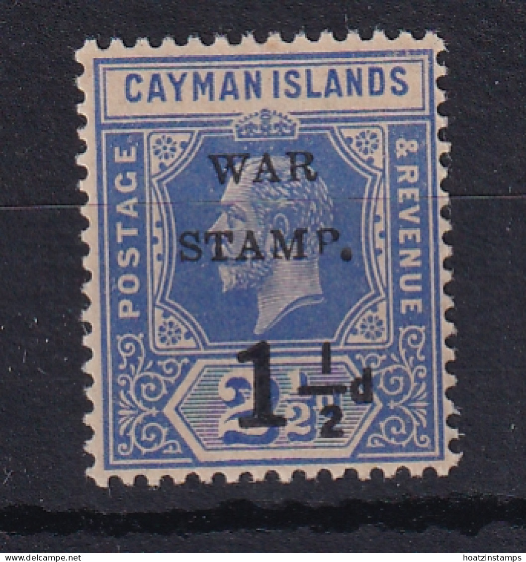 Cayman Islands: 1917   KGV 'War Stamp' OVPT  SG54   1½d On 2½d   MH - Kaimaninseln