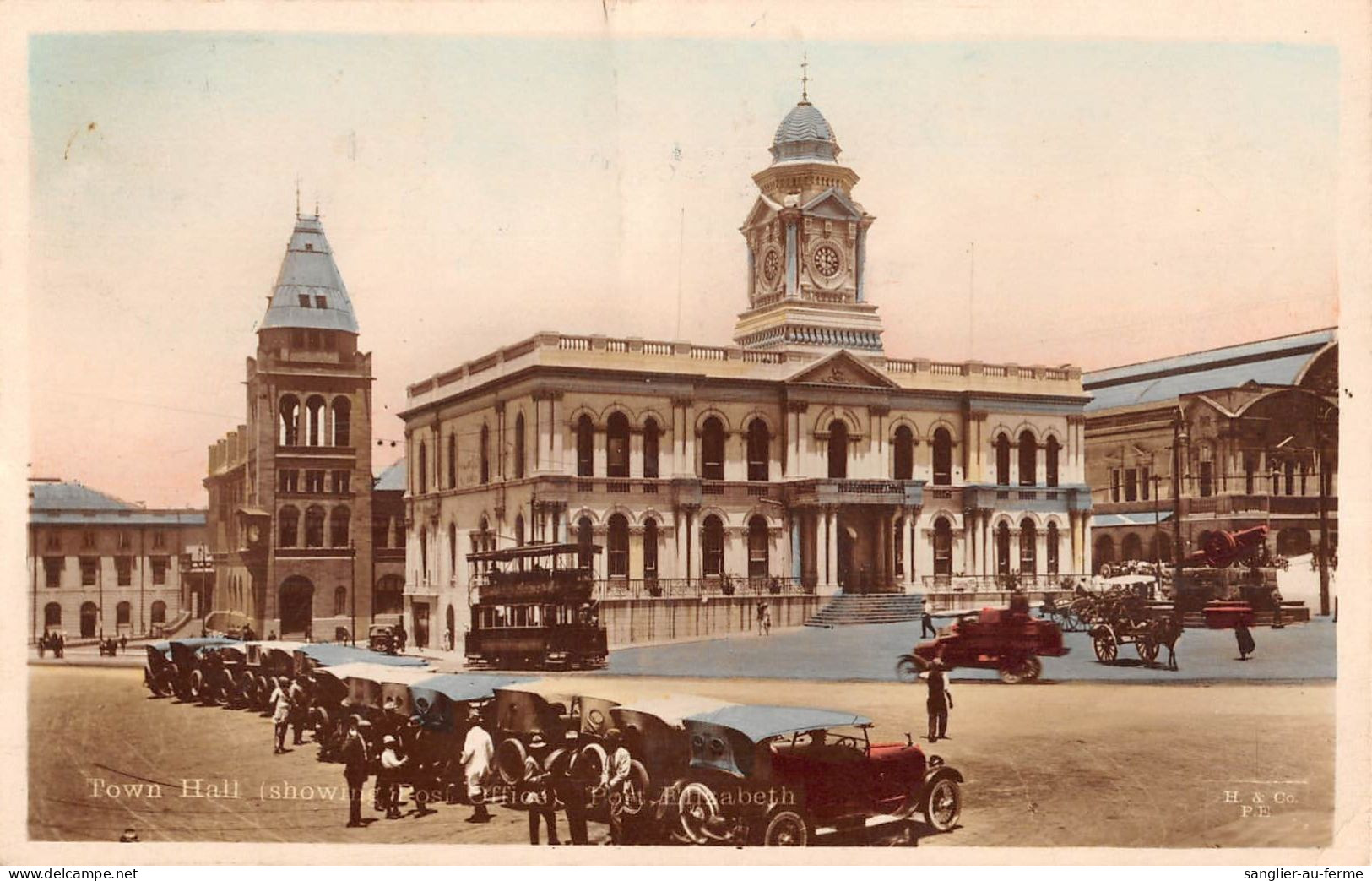 CPA / AFRIQUE DU SUD / TOWN HALL SHOWING POST OFFICE / PORT ELIZABETH - Afrique Du Sud