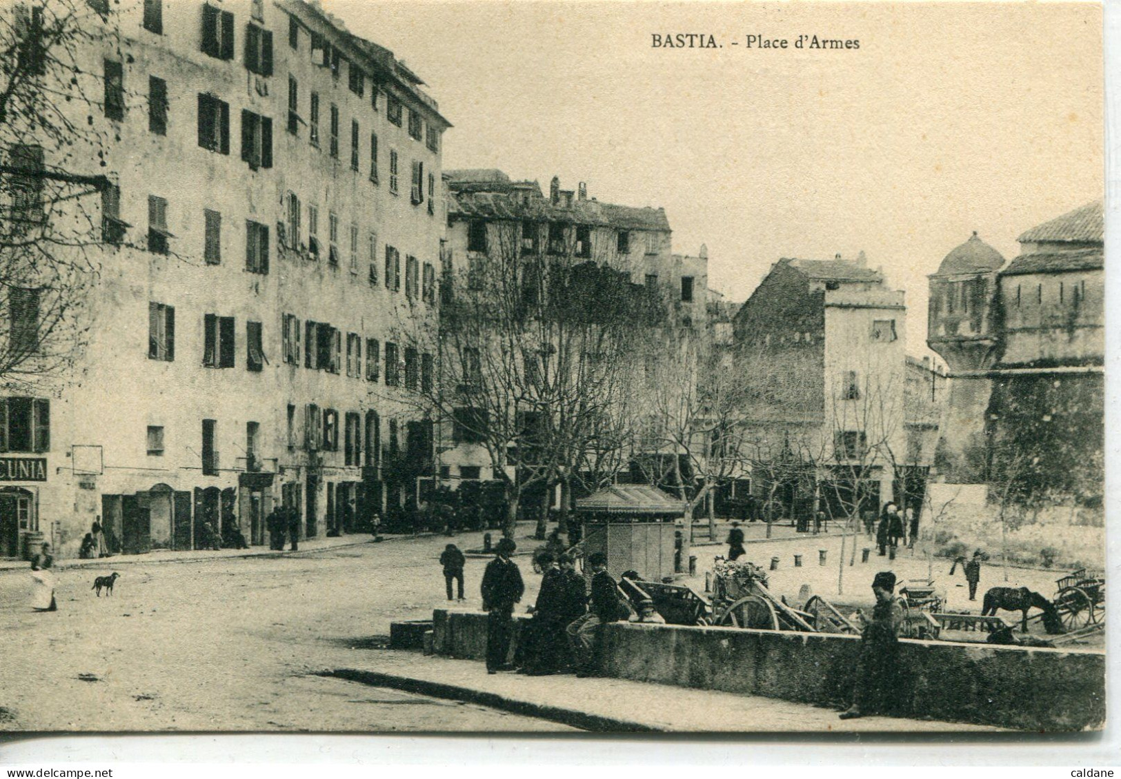 -2B - CORSE- BASTIA - La. Place D'Armes.  Collection.  J.Moretti,Corté. N°:445 - Bastia