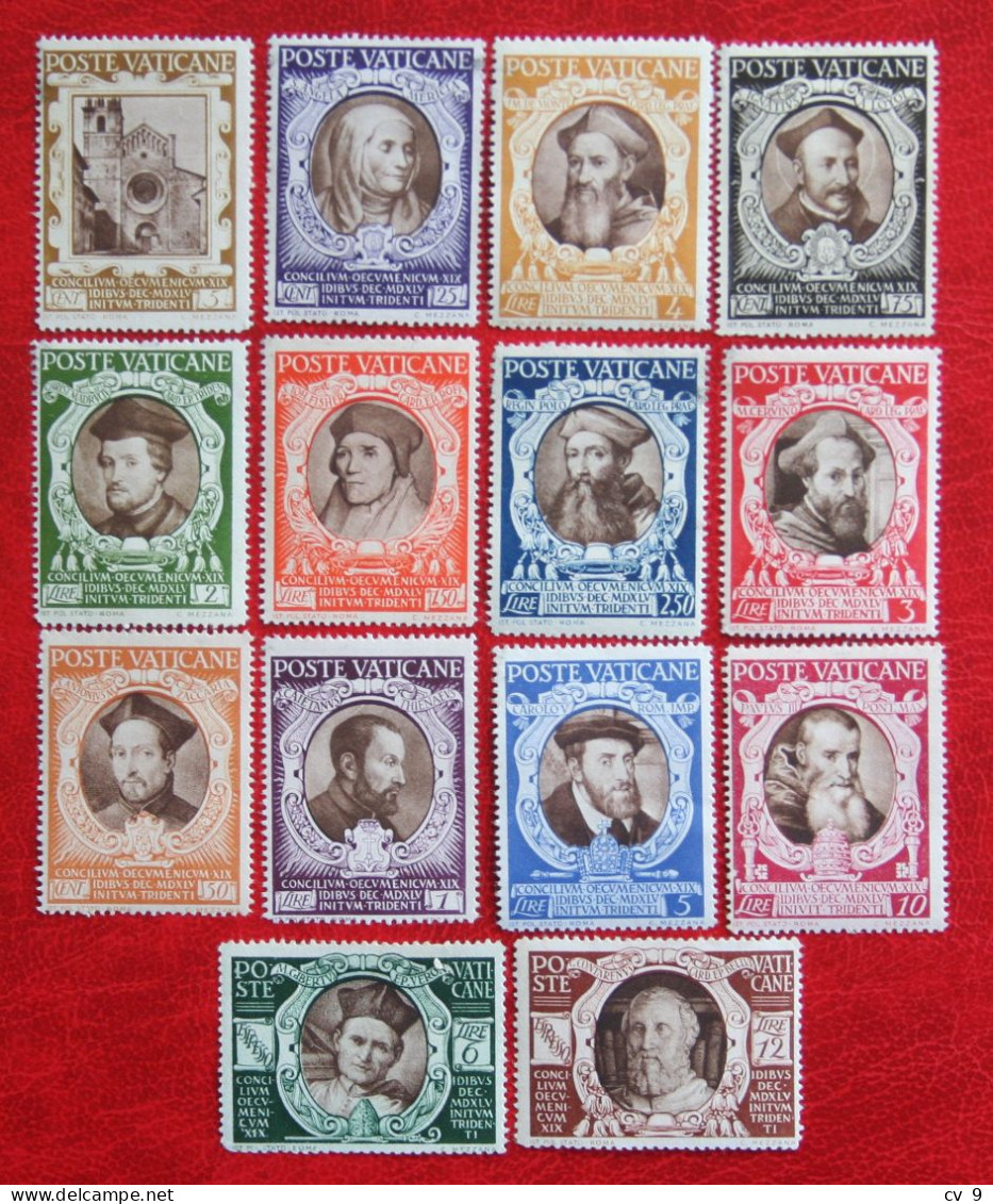 Concilie Van Trente 400 Jaar 1946 Mi 126-139 Yv 128-139 E9-E10 POSTFRIS / MNH / ** VATICANO VATICAN VATICAAN - Unused Stamps