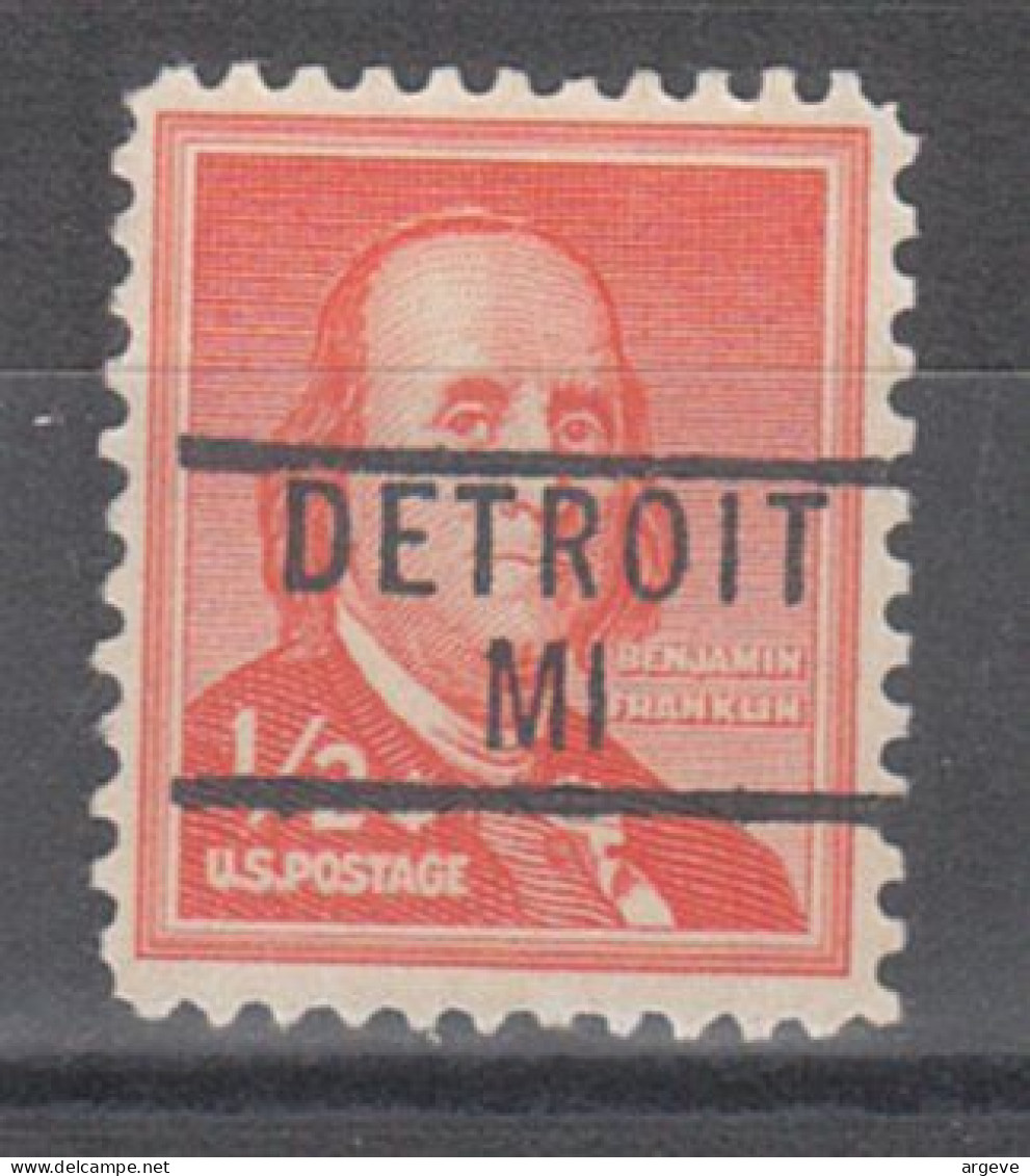 USA Precancel Vorausentwertungen Preo Locals Michigan, Detroit 837 - Voorafgestempeld