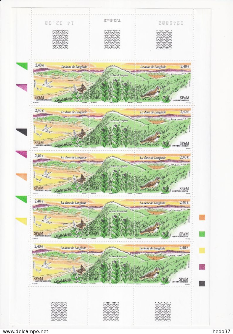 St Pierre et Miquelon ensemble de timbres en feuilles - 50% sous faciale - neufs ** sans charnière - TB