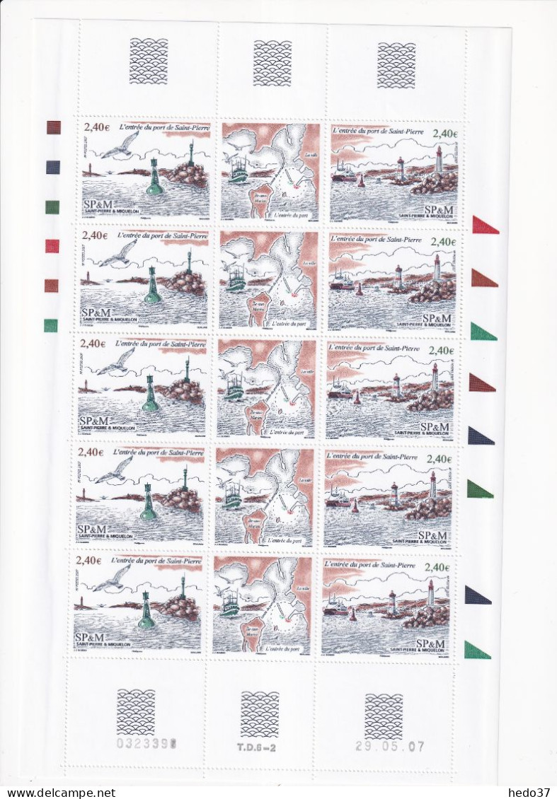 St Pierre et Miquelon ensemble de timbres en feuilles - 50% sous faciale - neufs ** sans charnière - TB