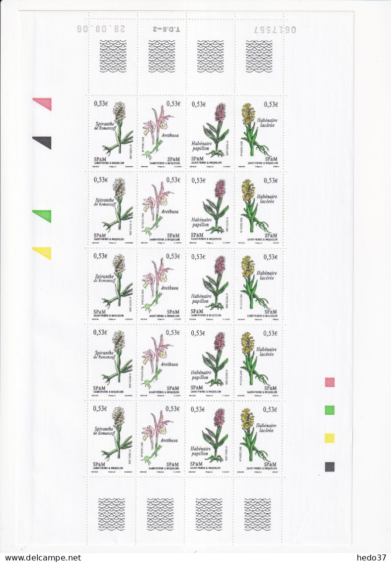 St Pierre et Miquelon ensemble de timbres en feuilles - 50% sous faciale - neufs ** sans charnière - TB