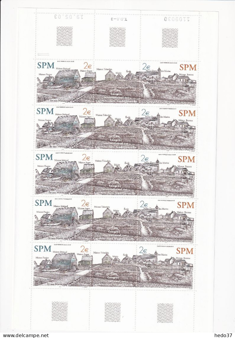 St Pierre et Miquelon ensemble de timbres en feuilles - 50% sous faciale - neufs ** sans charnière - TB