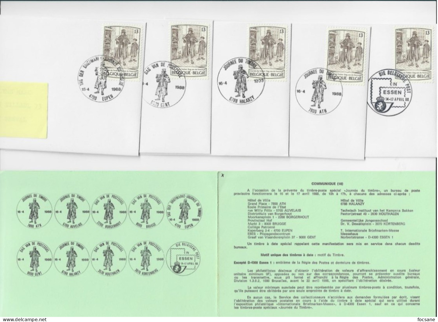 (18) Journée Du Timbre 16-4-1988 Timbre N° 2279 - Altri & Non Classificati