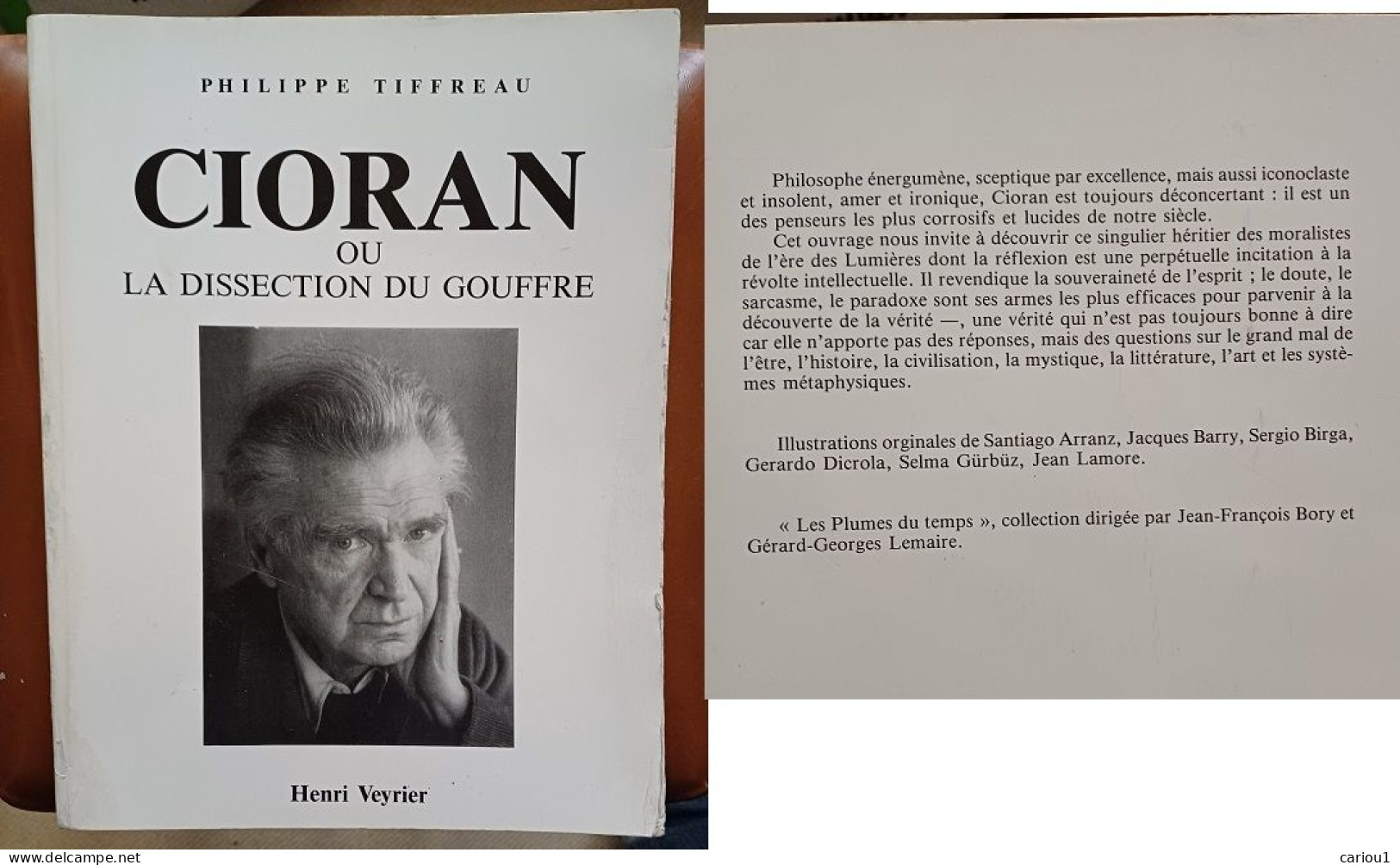 C1 Tiffreau CIORAN Ou La DISSECTION DU GOUFFRE EO Veyrier 1991 Illustre - Psicología/Filosofía