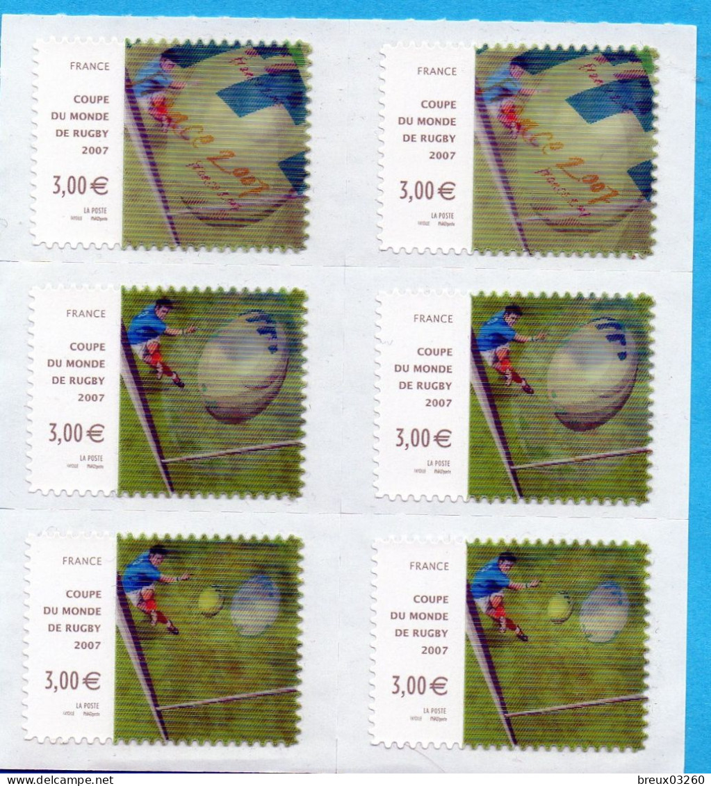 T- Coupe Du Monde De Rugby - (adhésif ) - Multiples - - Unused Stamps