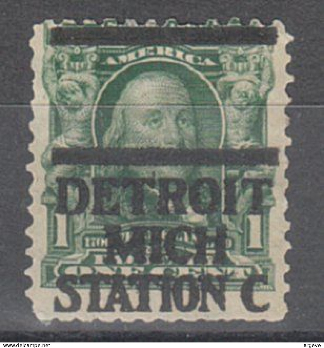 USA Precancel Vorausentwertungen Preo Locals Michigan, Detroit Station C 302-L-1 E, Stamp Thin - Preobliterati