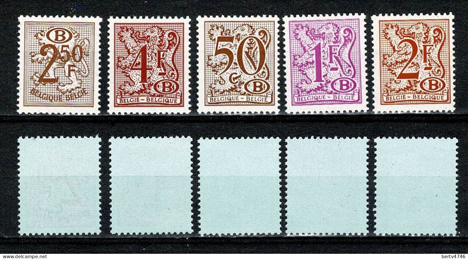 Belg. 1977, 1982 D / S 56 AP7**, 76 P7**, 82/84** MNH Blauwe Gom / Gomme Bleue - Postfris