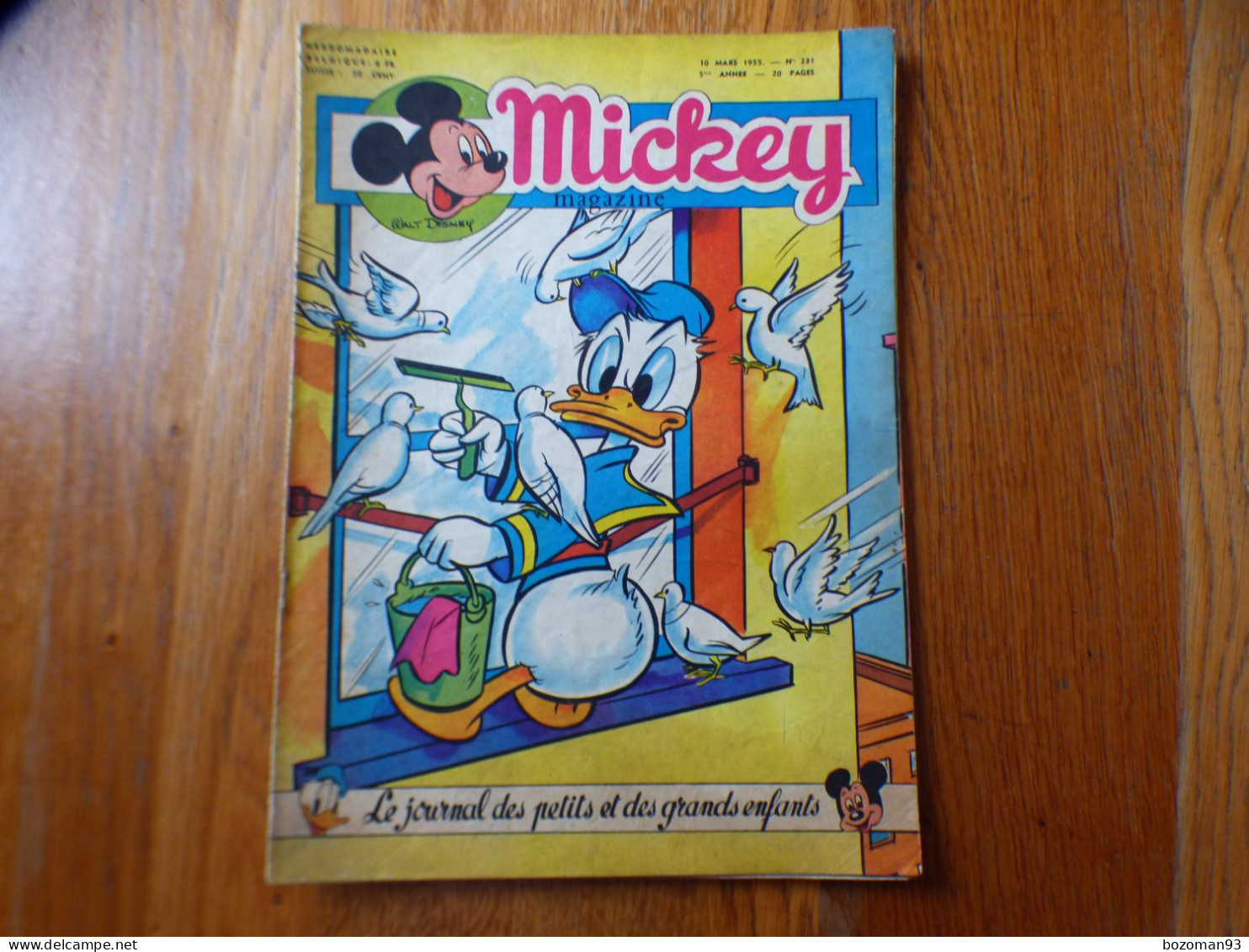 JOURNAL MICKEY BELGE N° 231 Du 10/03/1955 COVER  DONALD - Journal De Mickey