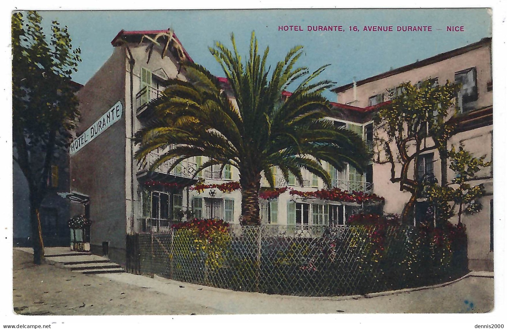 NICE (06) - HOTEL DURANTE , 16 Avenue Durante ,  Nice  - PUB De L'Hôtel Au Dos - Cafés, Hoteles, Restaurantes