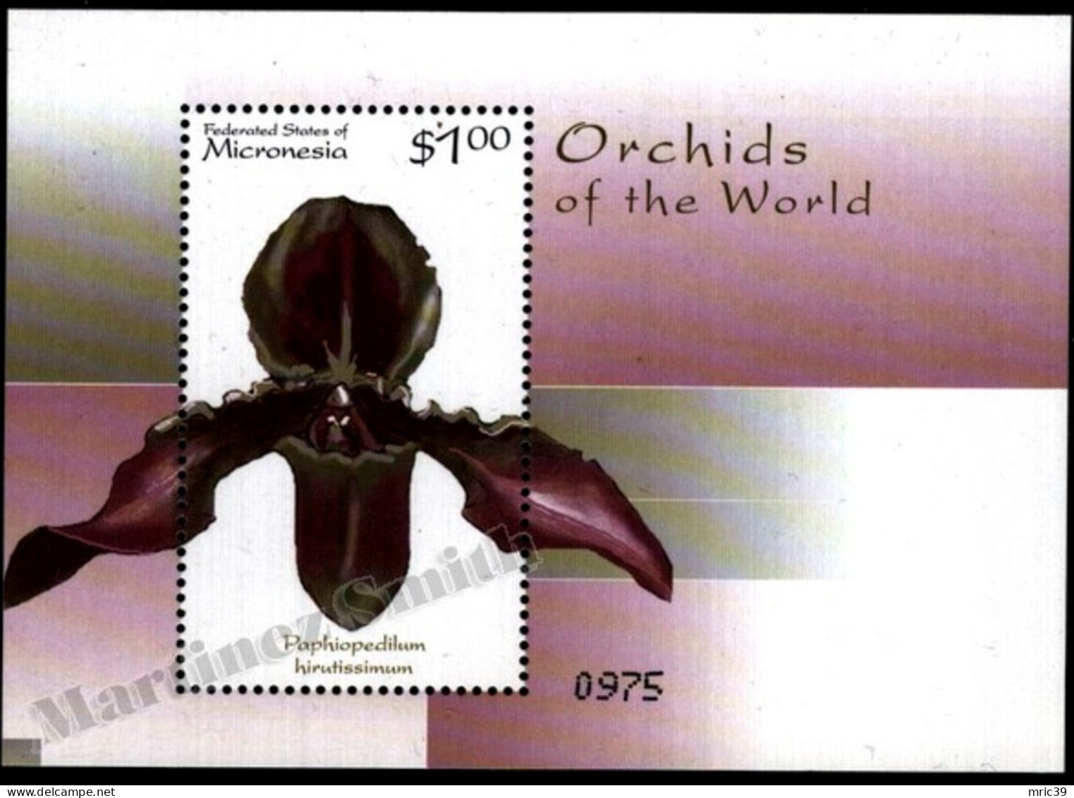 Bloc Sheet Fleurs Orchidées Flowers Orchids  Neuf  MNH **  Micronesie Micronesia 2000 - Orchidées