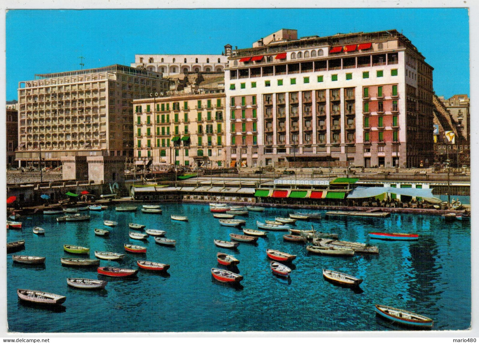 NAPOLI   SANTA  LUCIA  E  GRANDI  ALBERGHI      (VIAGGIATA) - Napoli (Naples)