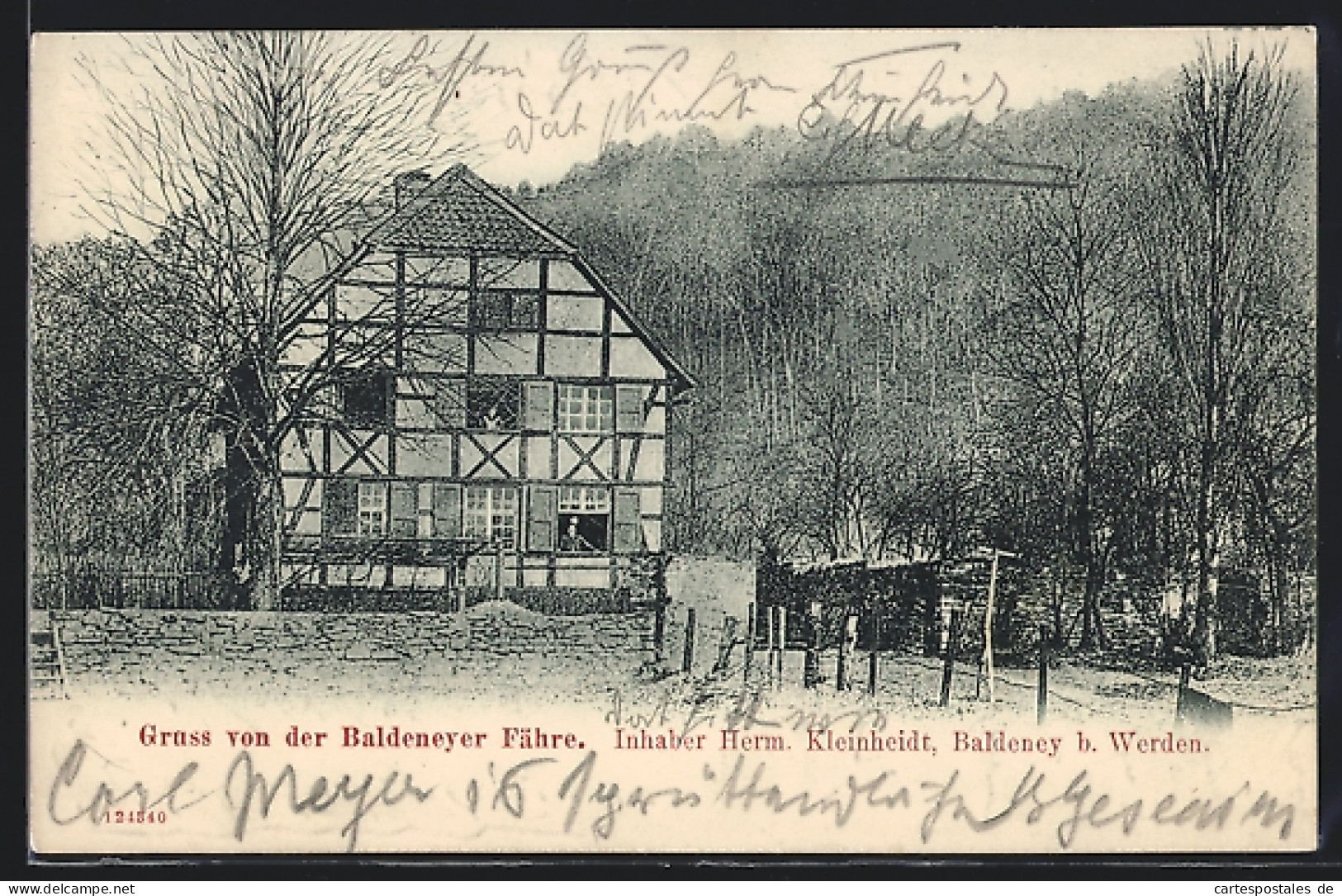 AK Baldeney B. Werden, Gasthaus Baldeneyer Fähre Herm. Kleinheidt  - Autres & Non Classés